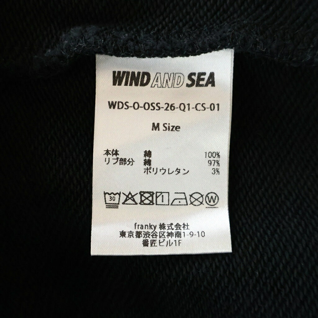 WIND AND SEA(ウィンダンシー) 22AW SEA CREW NECK BLACK シー 両面ロゴデザイン クルーネック スウェット トレーナー ブラック WDS-O-OSS-26-Q1-CS-01