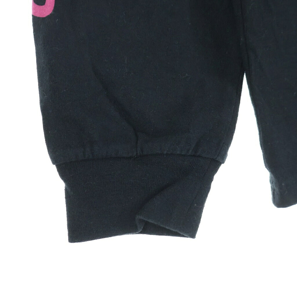 HYSTERIC GLAMOUR(ヒステリックグラマー) 20AW×WIND AND SEA 長袖カットソー フロントロゴ 袖プリント ブラック 02203CL14