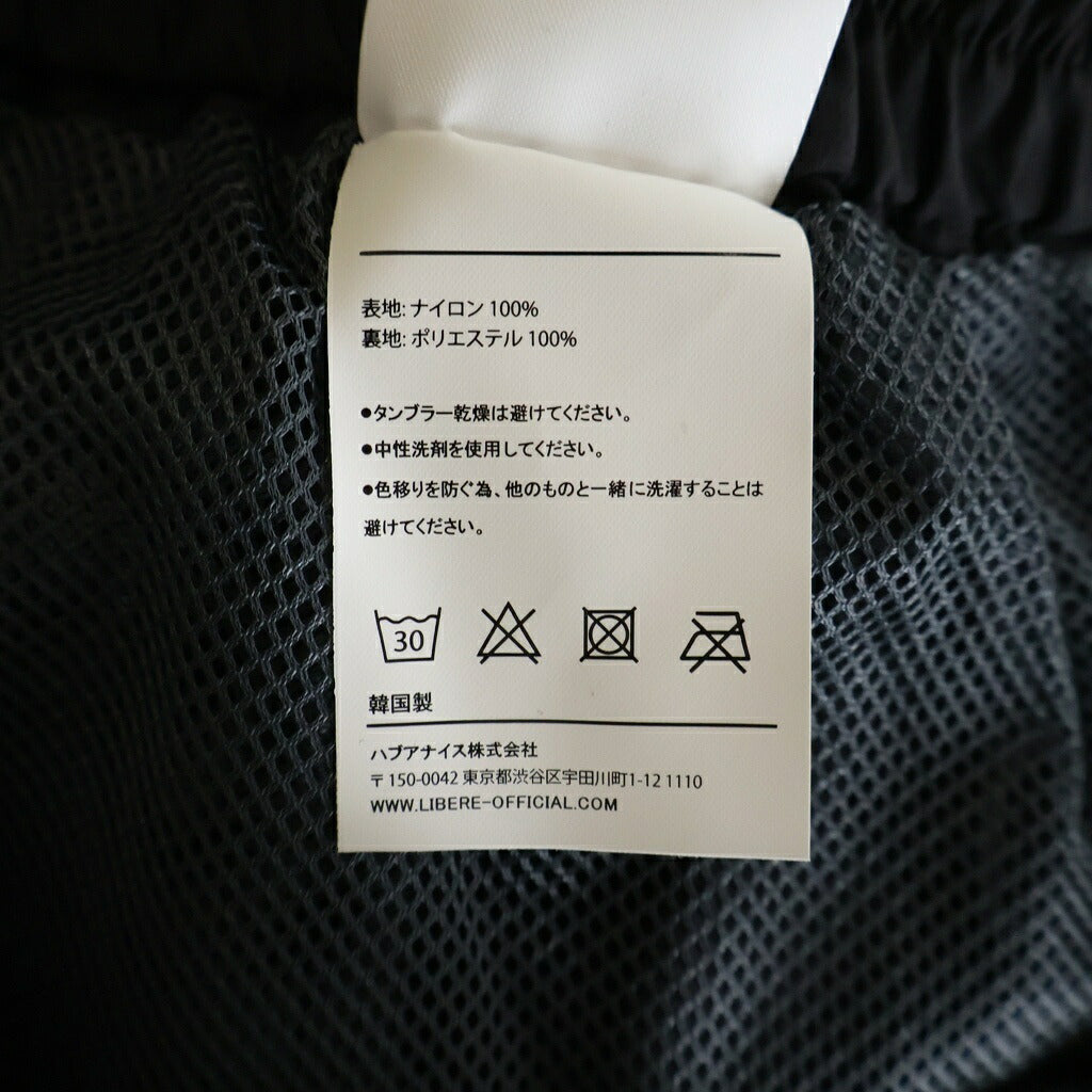 LIBERE(リベーレ) ×WIND AND SEA NYLON PANTS ナイロンパンツ フロントロゴプリント ブラック