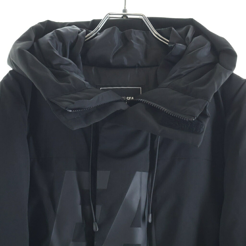 WIND AND SEA(ウィンダンシー) 23AW HOODED DOWN JACKET フーデッド ダウン ジャケット ブラック WDS-O-SIG-24-Q2-JK-01
