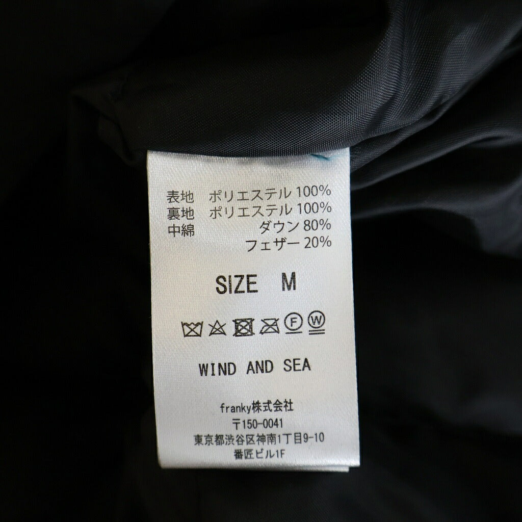 WIND AND SEA(ウィンダンシー) 23AW HOODED DOWN JACKET フーデッド ダウン ジャケット ブラック WDS-O-SIG-24-Q2-JK-01