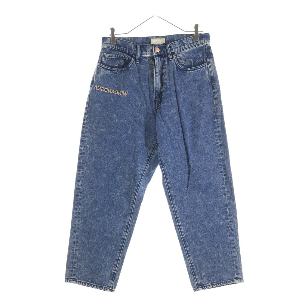 WIND AND SEA(ウィンダンシー) 21SS Mid Rise Wide Tapered Jeans ミッド ライズ テーパード ジーンズ デニムパンツ インディゴ WDS-21S-PT-04