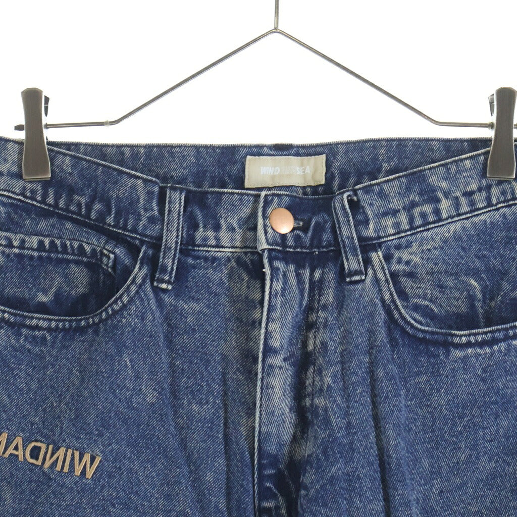 WIND AND SEA(ウィンダンシー) 21SS Mid Rise Wide Tapered Jeans ミッド ライズ テーパード ジーンズ デニムパンツ インディゴ WDS-21S-PT-04