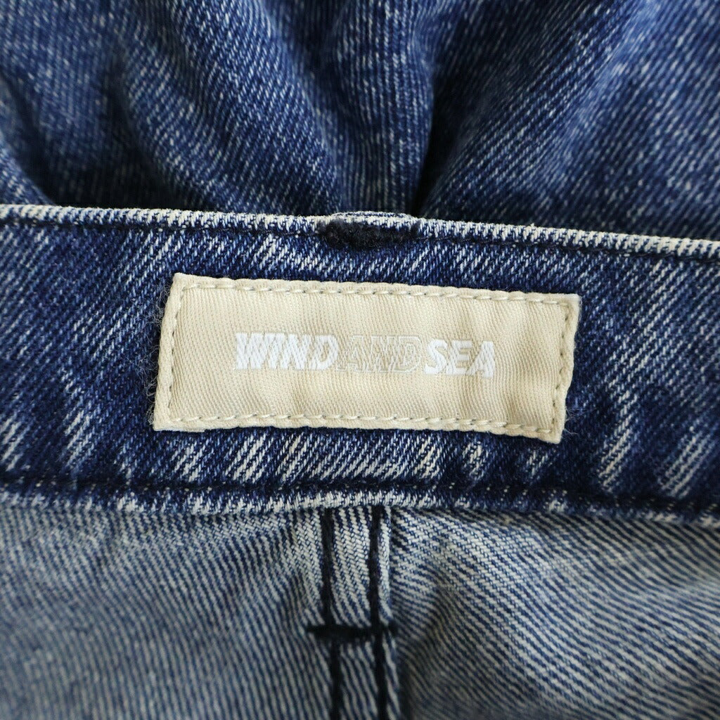 WIND AND SEA(ウィンダンシー) 21SS Mid Rise Wide Tapered Jeans ミッド ライズ テーパード ジーンズ デニムパンツ インディゴ WDS-21S-PT-04