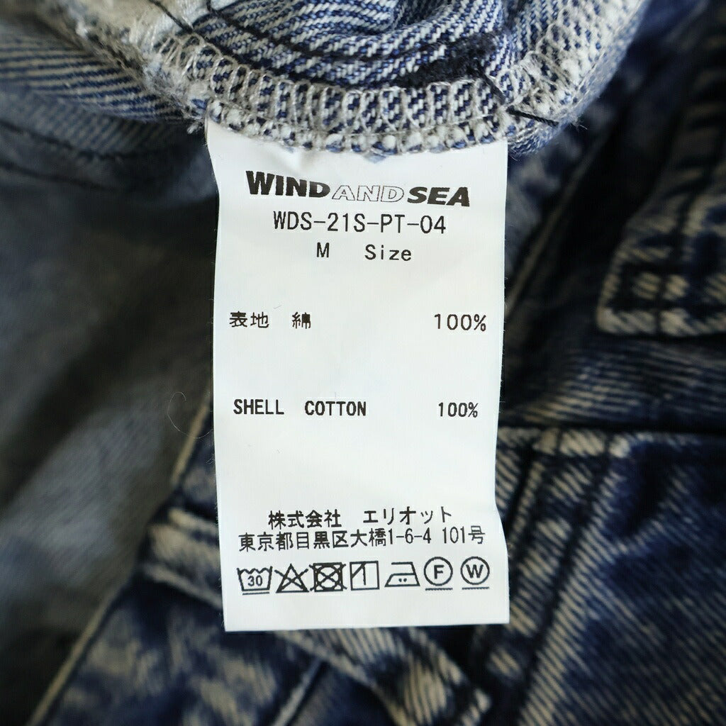 WIND AND SEA(ウィンダンシー) 21SS Mid Rise Wide Tapered Jeans ミッド ライズ テーパード ジーンズ デニムパンツ インディゴ WDS-21S-PT-04