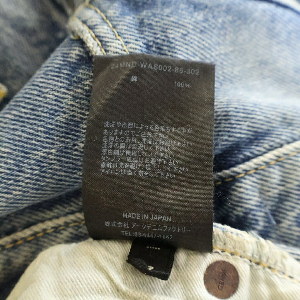 WIND AND SEA(ウィンダンシー) × MINEDENIM L.Straight 5pocket USS マインデニム ダメージ加工 デニムパンツ インディゴ 24MND-WAS002-86-302