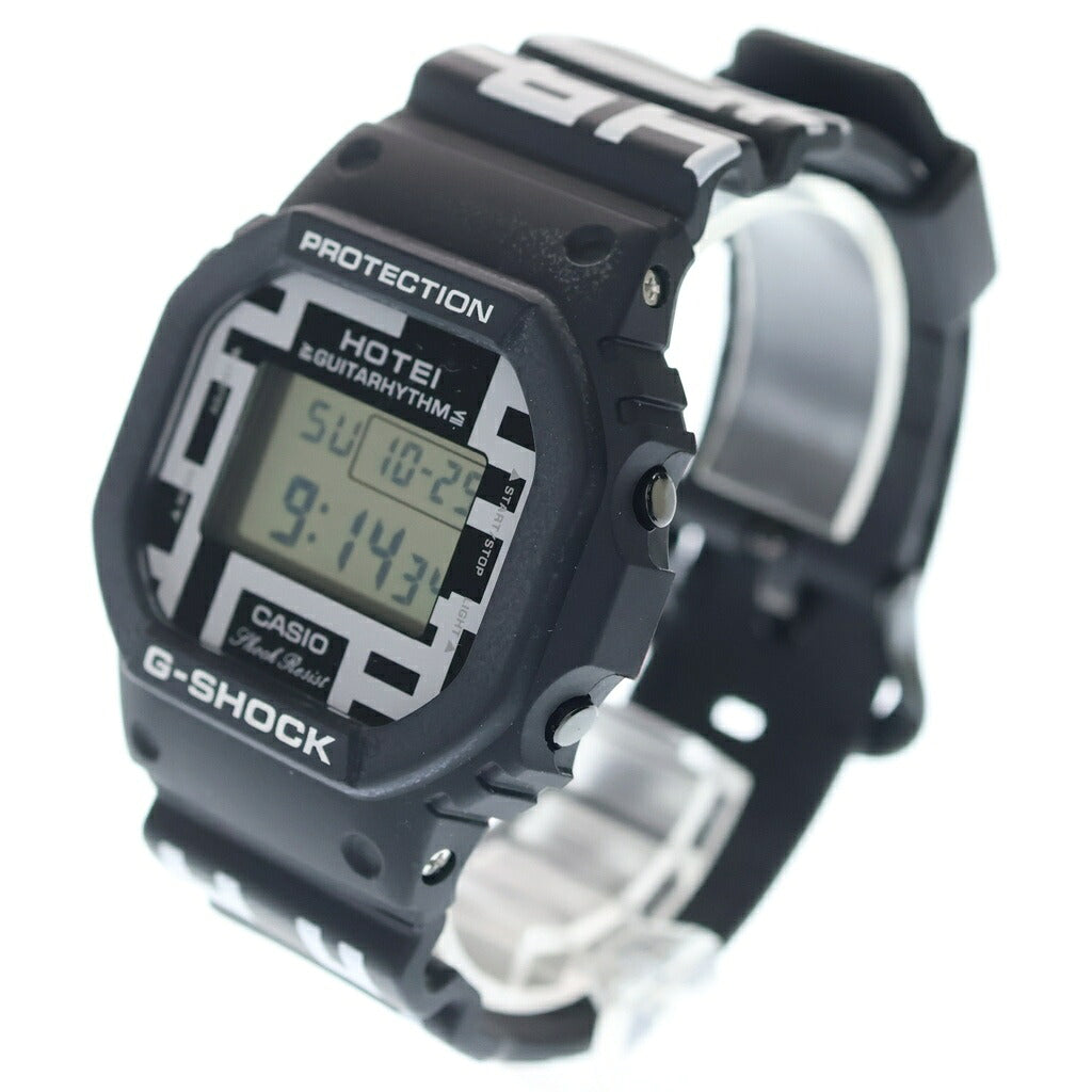 CASIO G-SHOCK(カシオ ジーショック) ×布袋寅泰 35周年 GUITARHYTHM ギタリズム模様 デジタル 腕時計 ブラック/ホワイト DW-5600HT