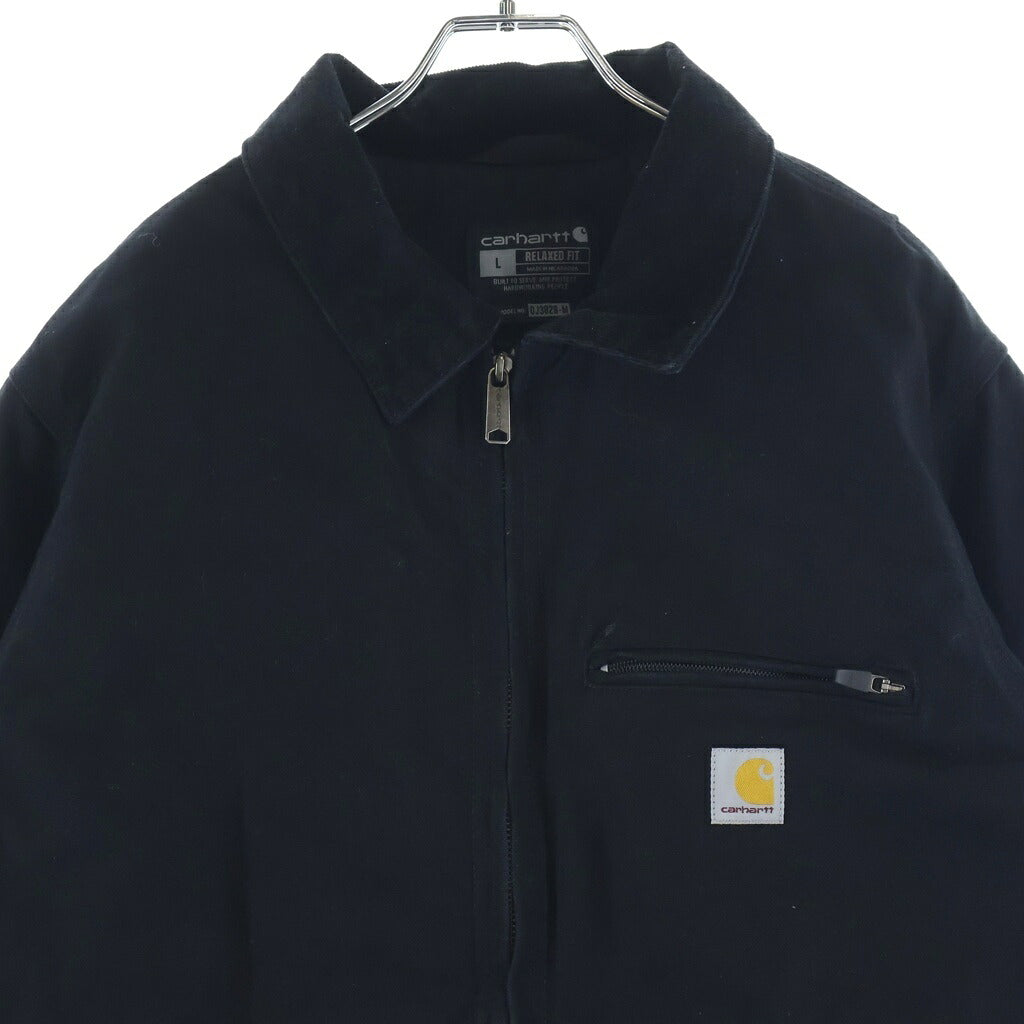CARHARTT(カーハート) RELAXED FIT DUCK BLANKET-LINED DETROIT JACKET リラックスドフィット ダック 裏地ブランケット デトロイトジャケット ブラック 0J3828-M