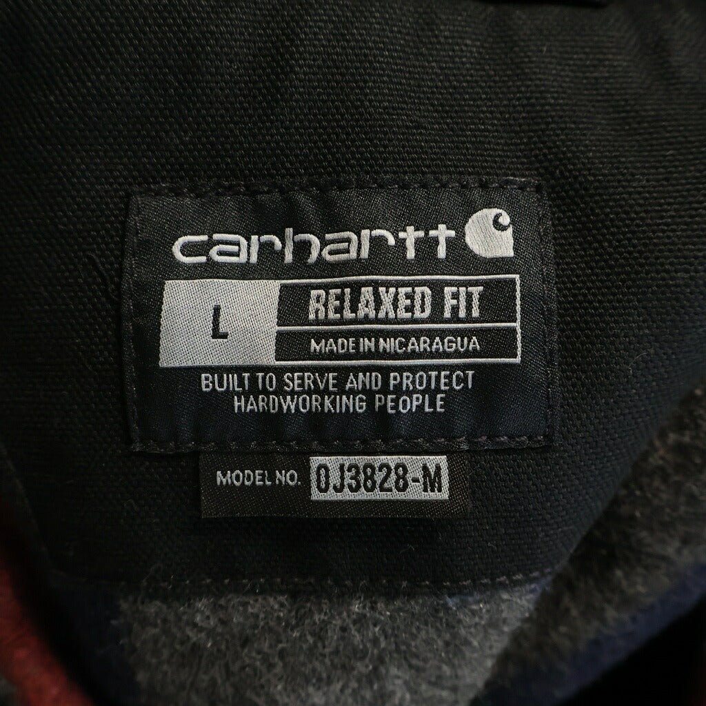 CARHARTT(カーハート) RELAXED FIT DUCK BLANKET-LINED DETROIT JACKET リラックスドフィット ダック 裏地ブランケット デトロイトジャケット ブラック 0J3828-M
