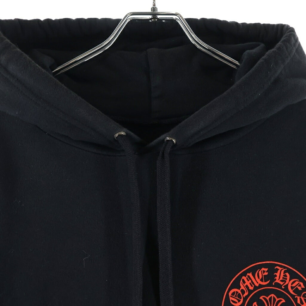 CHROME HEARTS(クロムハーツ) WWW.CHROMEHEARTS.COM HOODIE オンライン限定ホースシューバックプリント プルオーバーパーカー ブラック/レッド