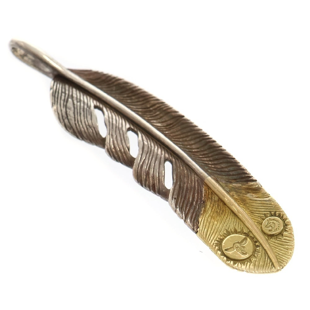 TADY & KING(タディアンドキング) SVフェザー剣先K18 Lサイズ ネックレストップ シルバー/ゴールド