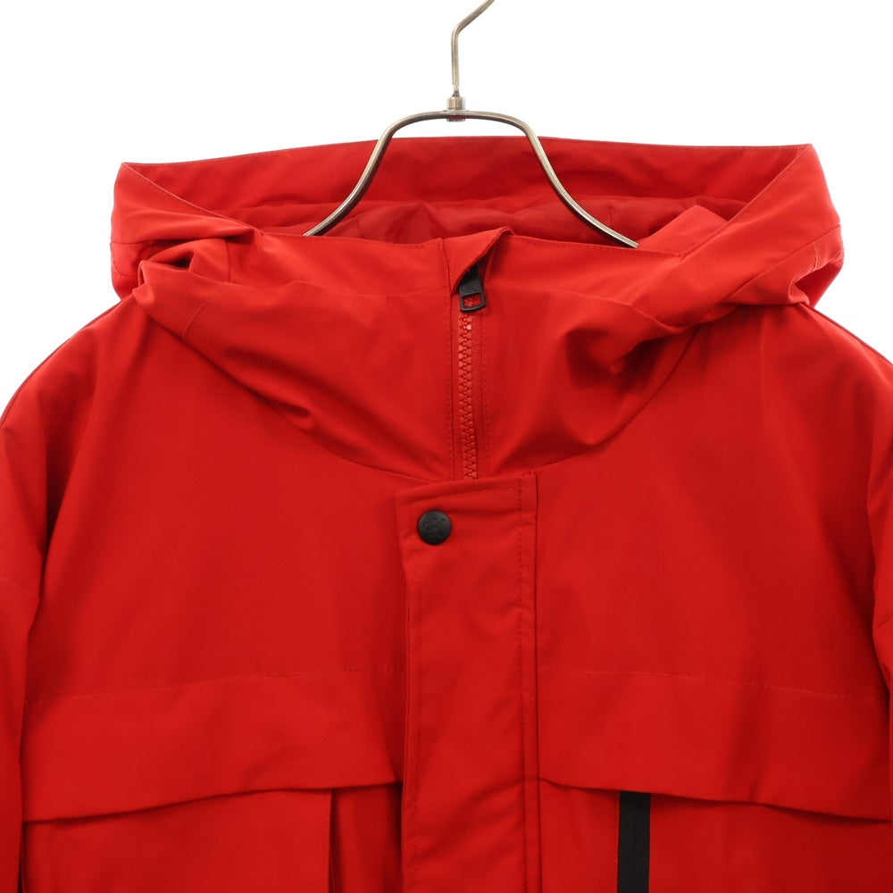Calvin Klein Jeans(カルバンクラインジーンズ) マルチポケット ジップアップ フーデッド ナイロン ヘンプジャケット レッド J319243