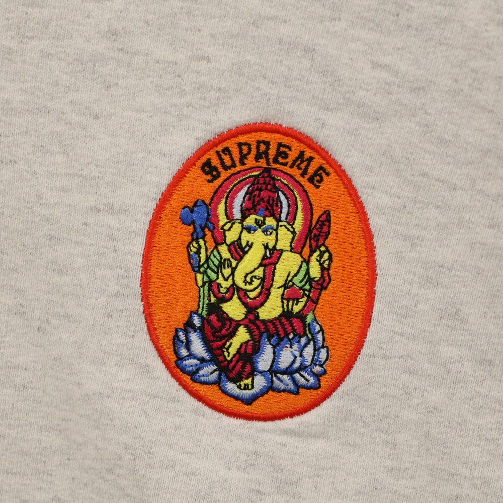 SUPREME(シュプリーム) 18SS Ganesh Crewneck ガーネシャ刺繍 クルーネック コットン 長袖スウェット トレーナー グレー