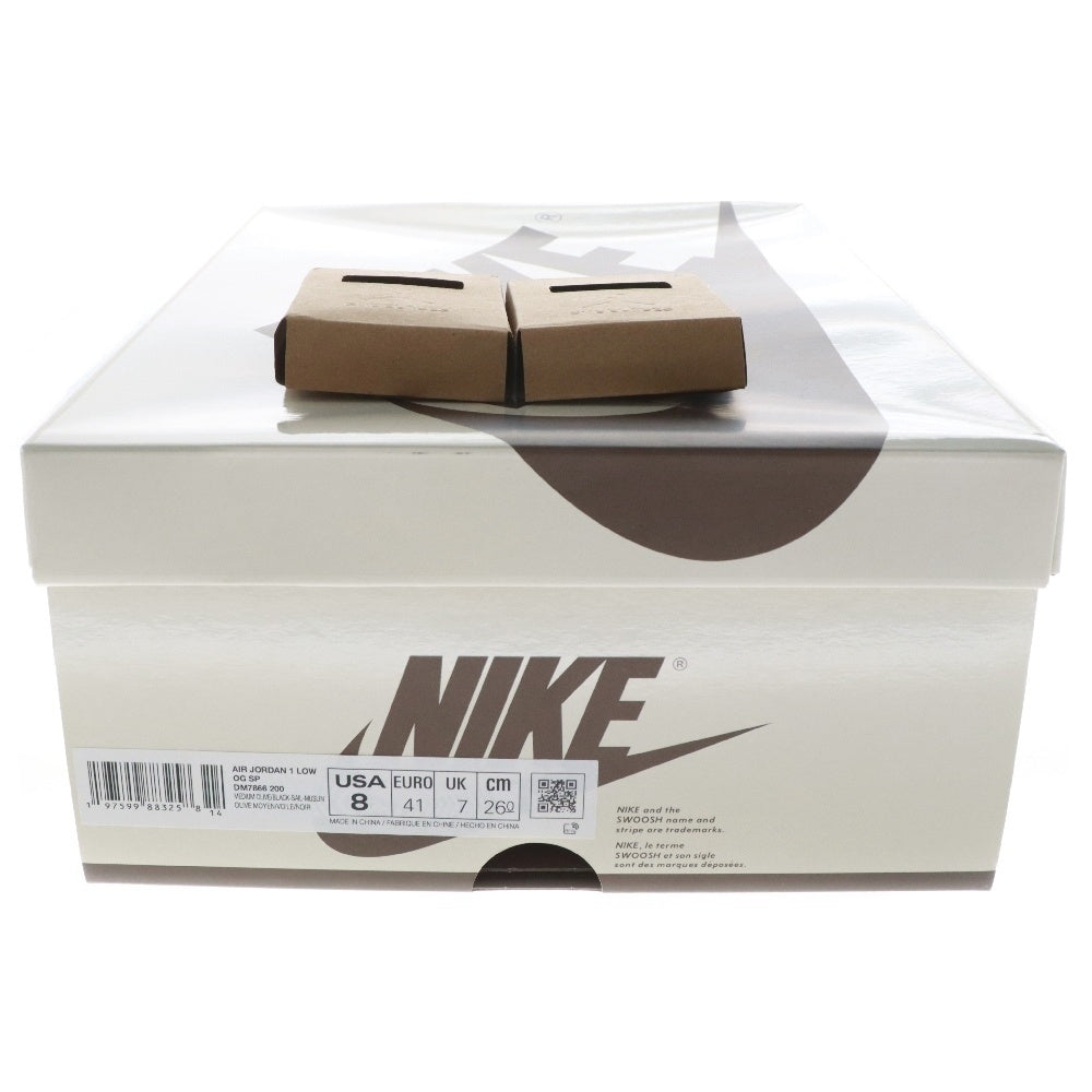 NIKE(ナイキ) ×TRAVIS SCOTT AIR JORDAN 1 LOW OG SP Reverse Olive トラヴィススコット エアジョーダン1 リバースオリーブ ローカットスニーカー DM7866-200