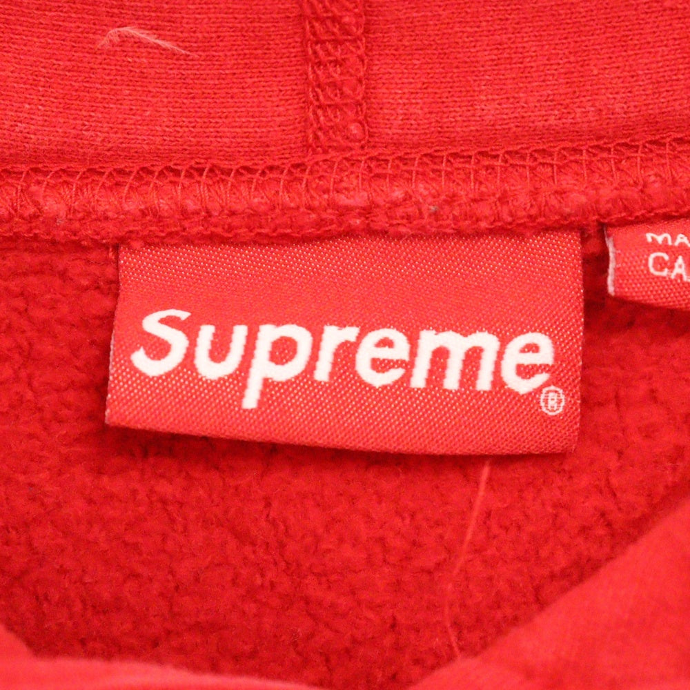 SUPREME(シュプリーム) 18AW Classic Script Hooded Sweatshirt クラシック スプリクト ロゴ刺繍 プルオーバースウェットパーカー フーディー レッド