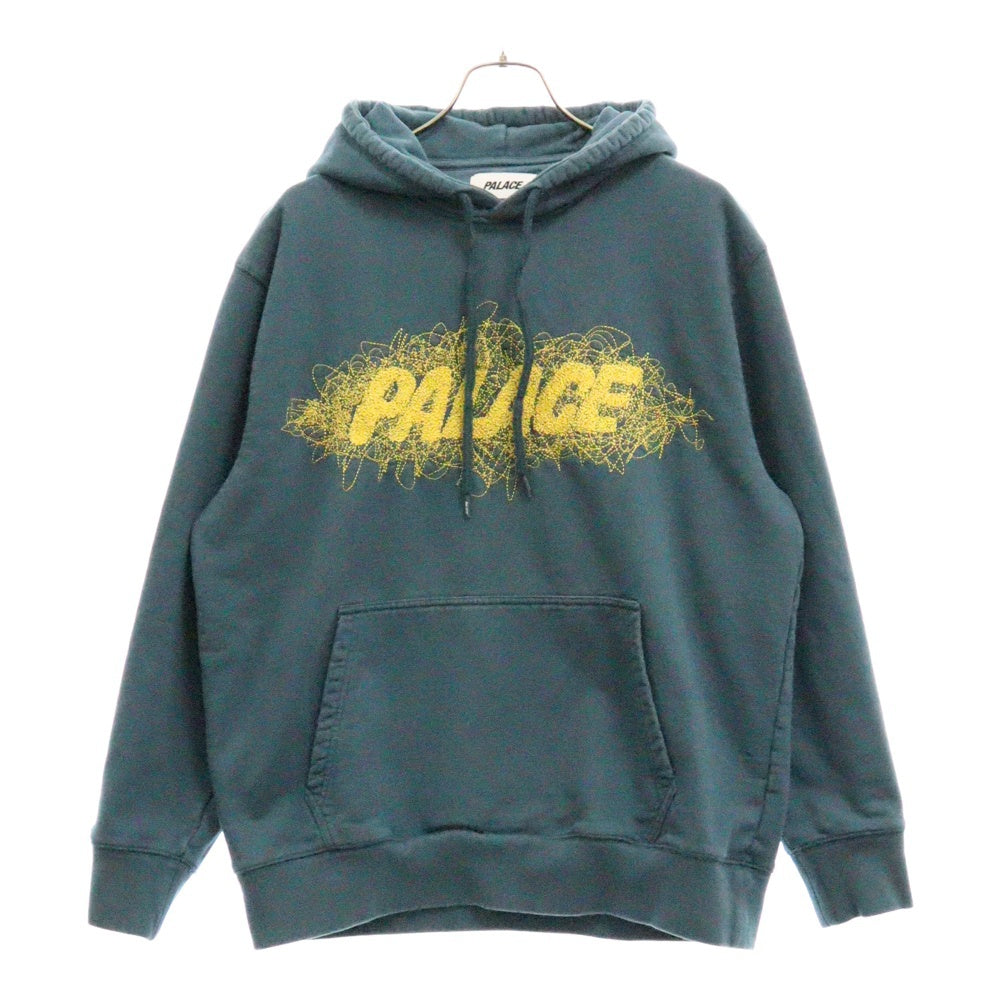 Palace Skateboards(パレススケートボーズ) 23SS Sketchy Hood フロントロゴ刺繍 プルオーバー スウェットパーカー ネイビー