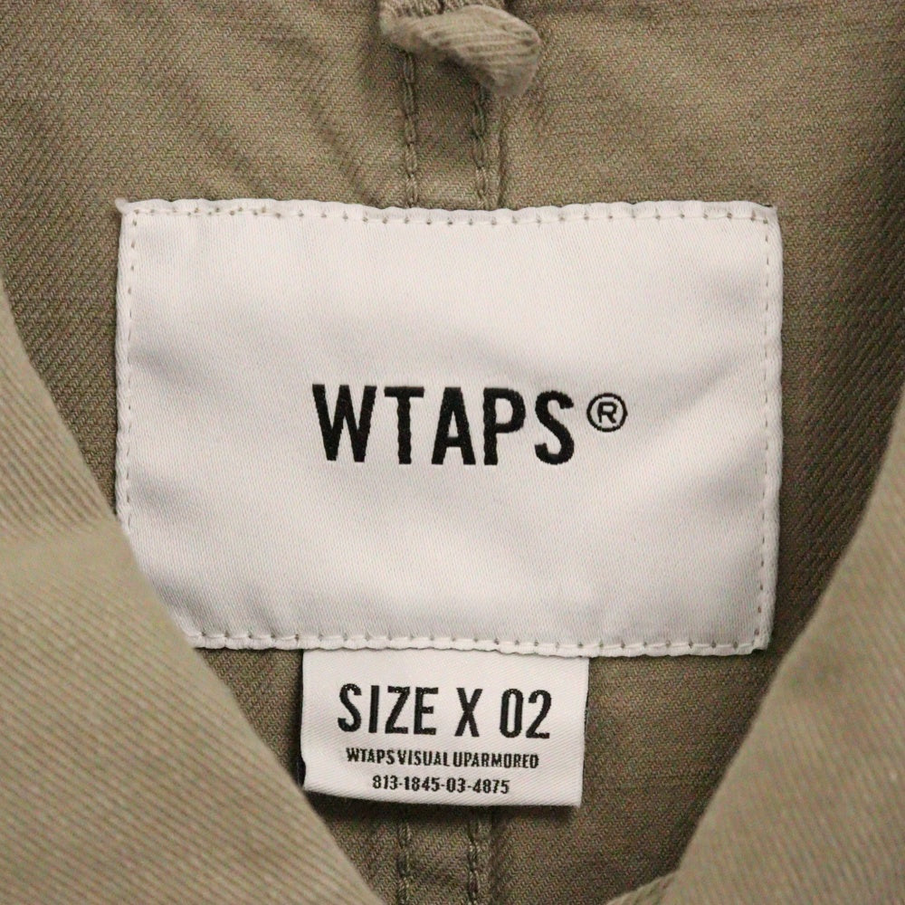 WTAPS(ダブルタップス) BUDS LS 01 バッズ ウォッシュ加工 長袖シャツ ミリタリージャケット 191BRDT-SHM02