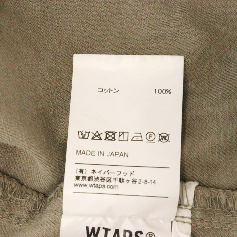 WTAPS(ダブルタップス) BUDS LS 01 バッズ ウォッシュ加工 長袖シャツ ミリタリージャケット 191BRDT-SHM02