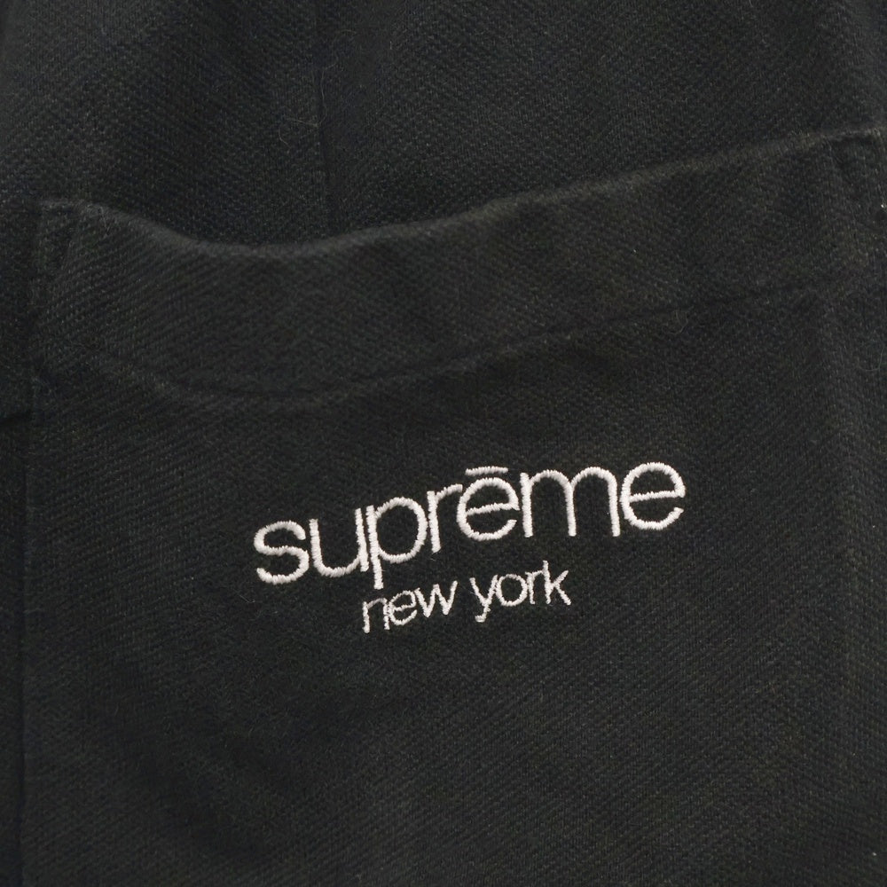 SUPREME(シュプリーム) 18AW Patchwork Pique Short ロゴ刺繍 パッチワーク ハーフパンツ ショーツ ブラック