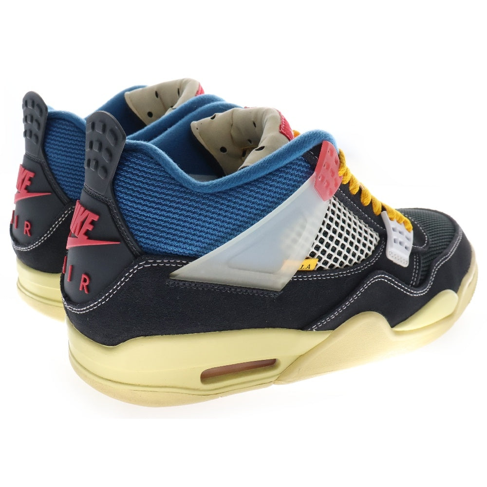 NIKE(ナイキ) UNION AIR JORDAN 4 OFF-NOIR ユニオン エアジョーダン4スニーカー ブラック/ブルー US8.5/26.5cm DC9533-001