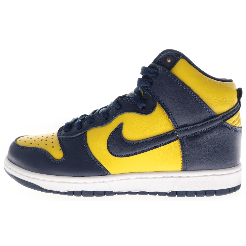 NIKE(ナイキ) DUNK HIGH Michigan ダンク ミシガン ハイカットスニーカー イエロー/ネイビー US9/27.0cm CZ8149-700