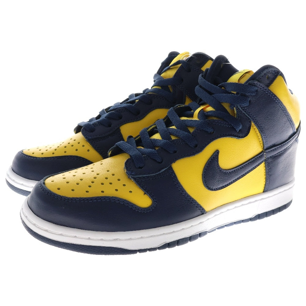 NIKE(ナイキ) DUNK HIGH Michigan ダンク ミシガン ハイカットスニーカー イエロー/ネイビー US9/27.0cm CZ8149-700