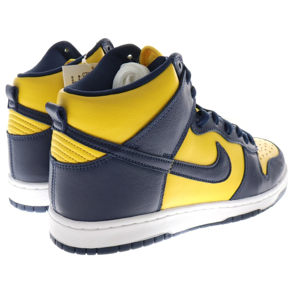 NIKE(ナイキ) DUNK HIGH Michigan ダンク ミシガン ハイカットスニーカー イエロー/ネイビー US9/27.0cm CZ8149-700