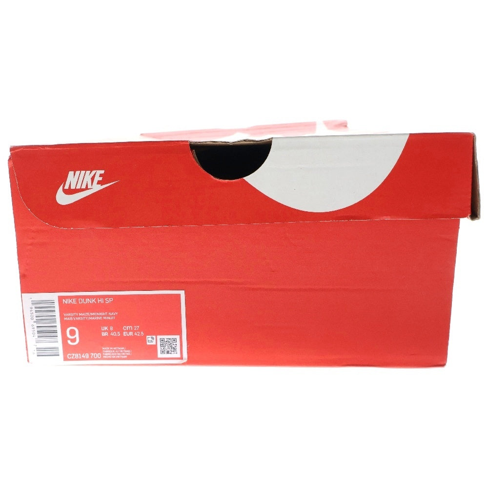 NIKE(ナイキ) DUNK HIGH Michigan ダンク ミシガン ハイカットスニーカー イエロー/ネイビー US9/27.0cm CZ8149-700