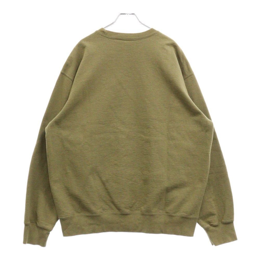 SUPREME(シュプリーム) 22SS Overlap Crewneck クルーネック 刺繍 長袖トレーナー グリーン