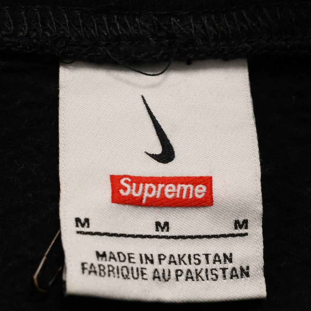 SUPREME(シュプリーム) 24SS ×Jordan Hooded Sweatshirt ジョーダン フーデッド スウェットシャツ 袖ロゴ刺繍 スウェット プルオーバーパーカー ブラック FQ0759-010