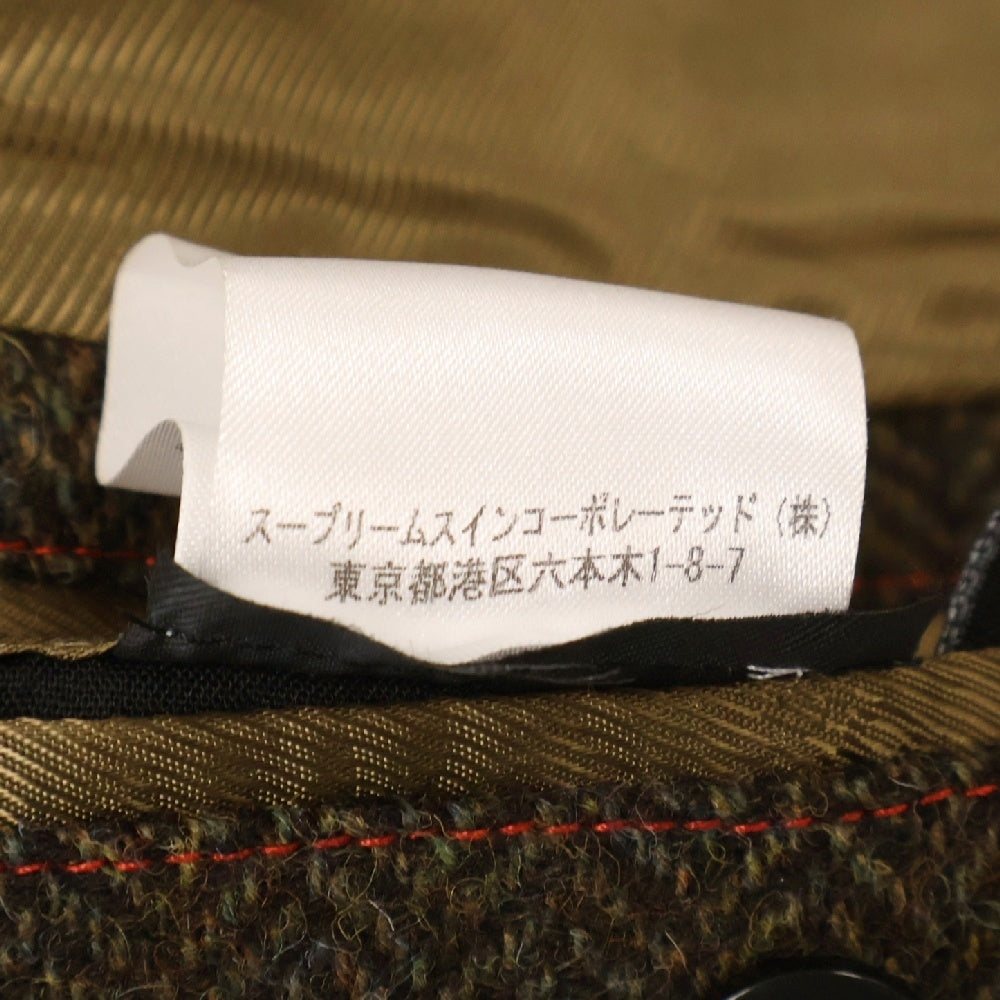Barbour(バブアー) ツイードテーラードジャケット エルボーパッチ ヘリンボーン ブラウン