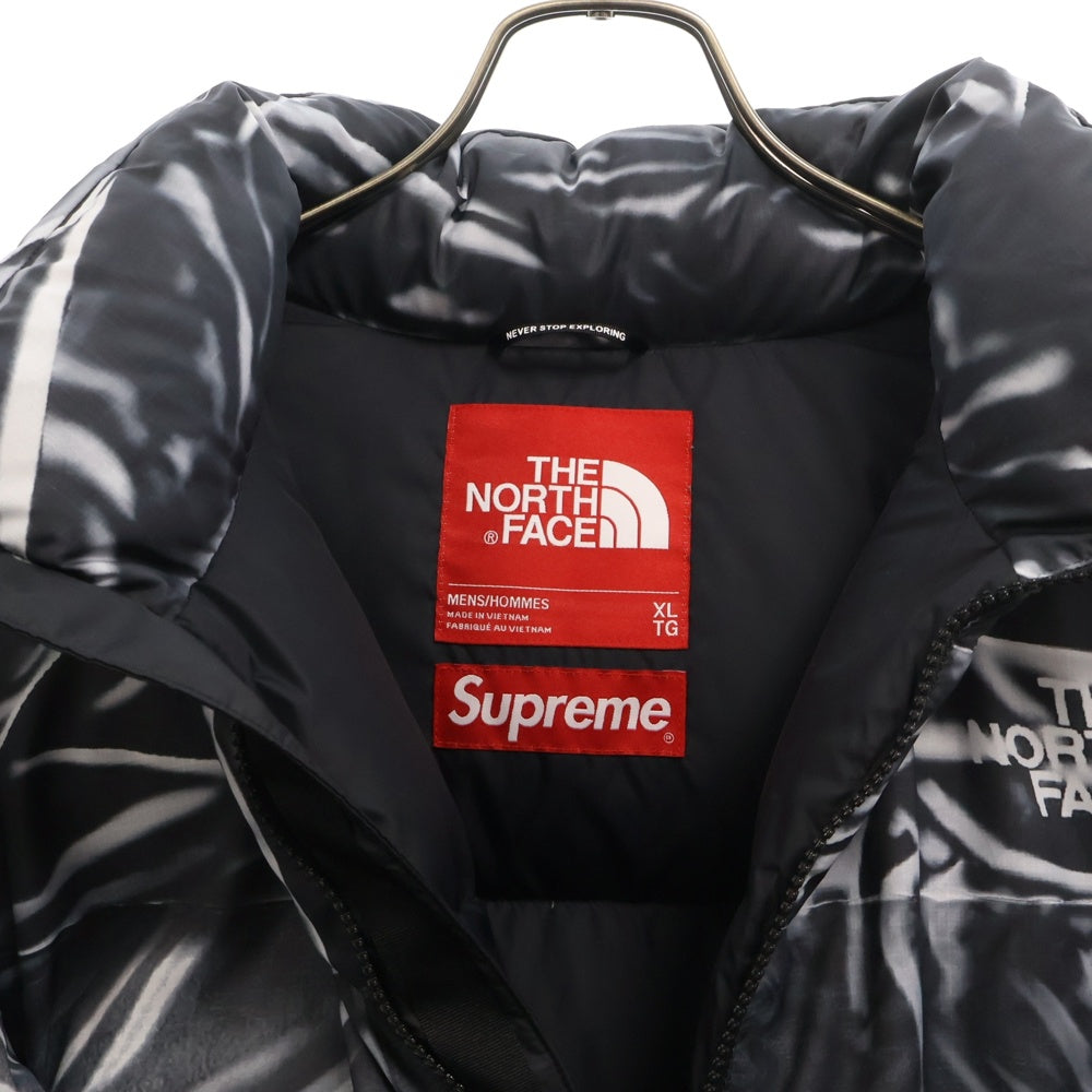 SUPREME(シュプリーム) 23SS ×THE NORTH FACE Printed Nuptse Jacket ×ノースフェイス プリンテッド ヌプシ ダウンジャケット ND02300I ブラック