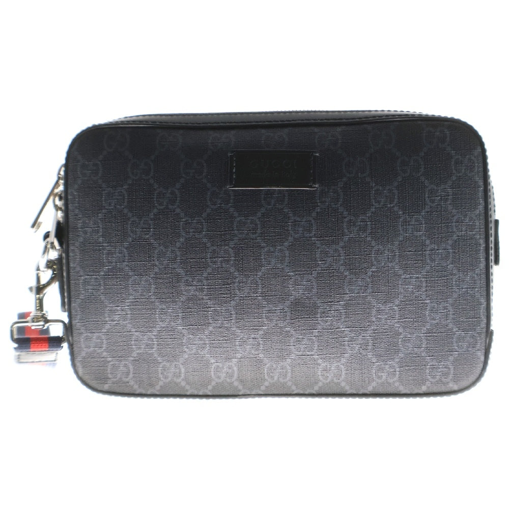 GUCCI(グッチ) ウェブ GGスプリーム セカンドバッグ クラッチバッグ 495562 ブラック