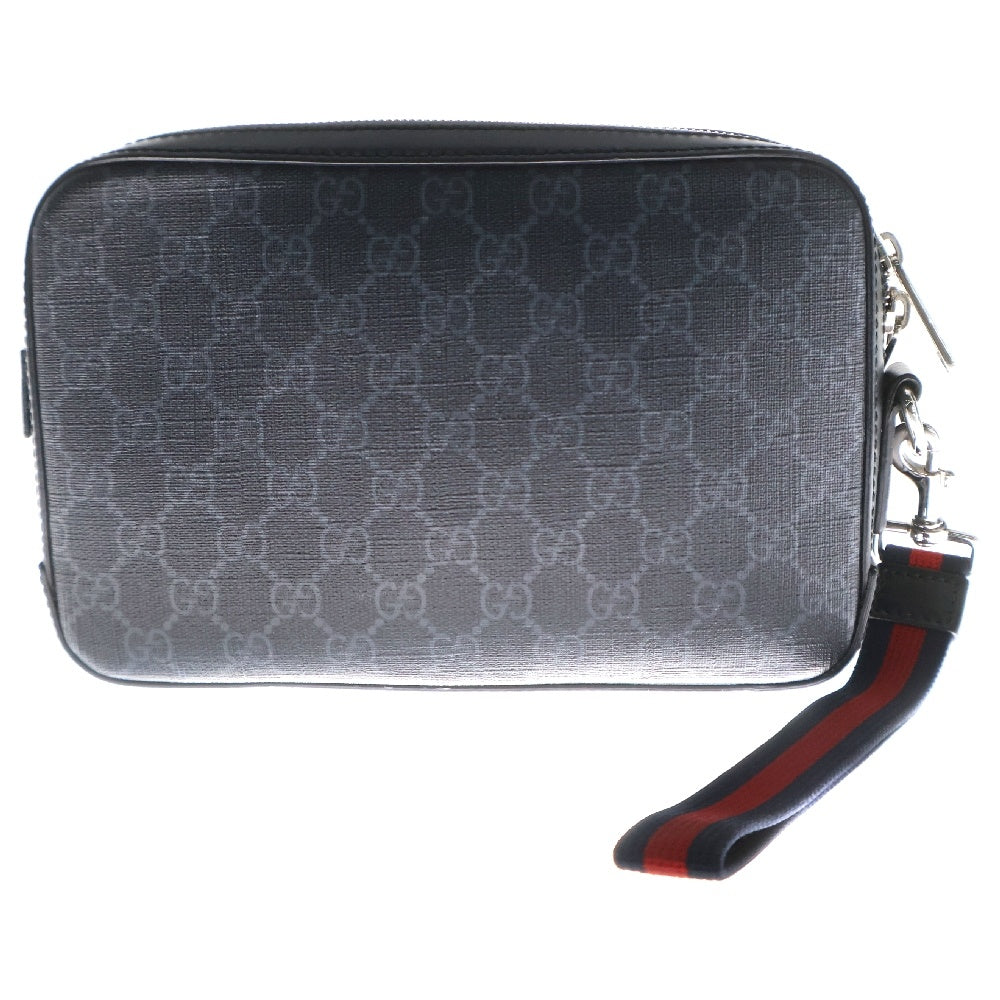 GUCCI(グッチ) ウェブ GGスプリーム セカンドバッグ クラッチバッグ 495562 ブラック