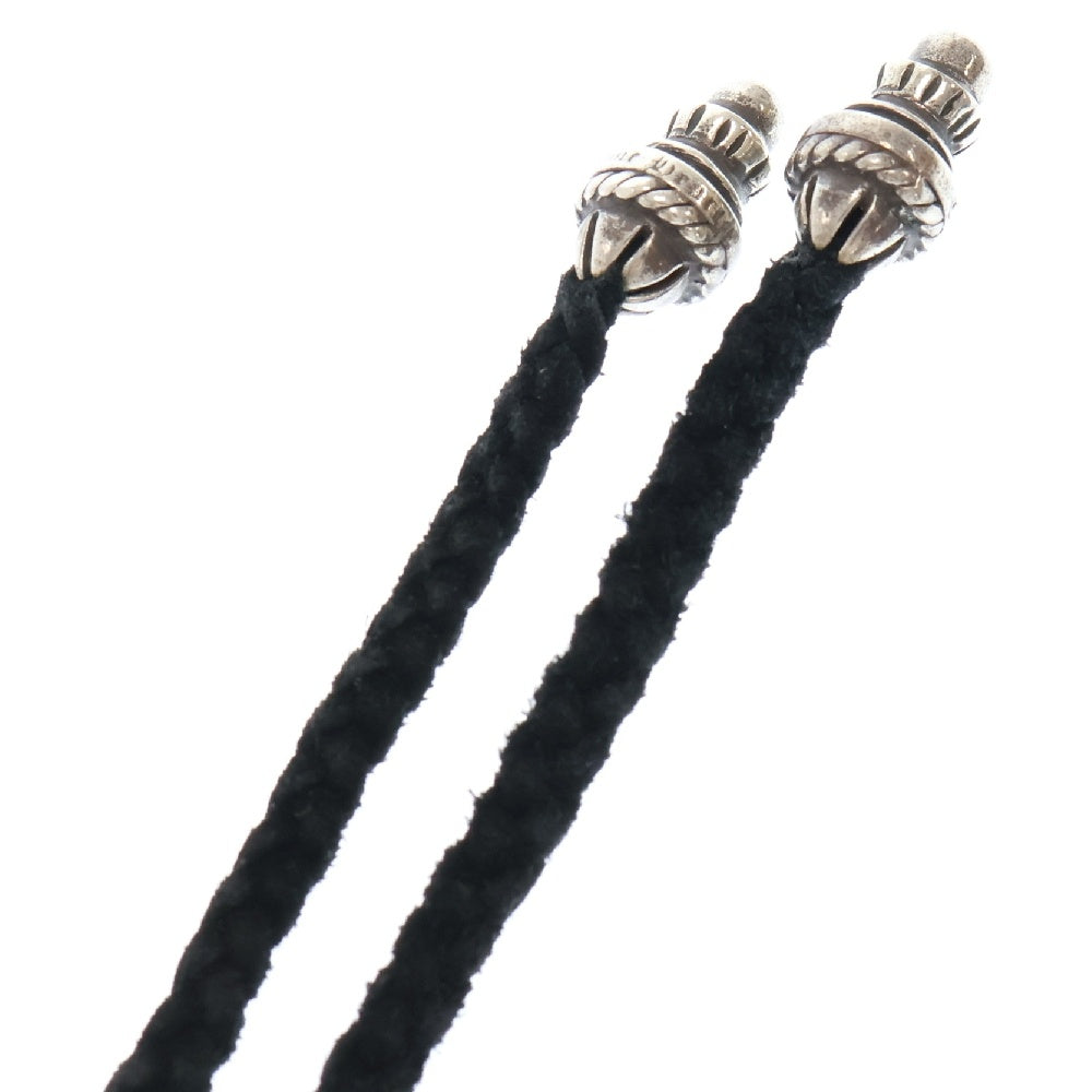 CHROME HEARTS(クロムハーツ) CROW クロウ レザーブレイド Wボロチップ ペンダントトップ ネックレス ブラック/シルバー