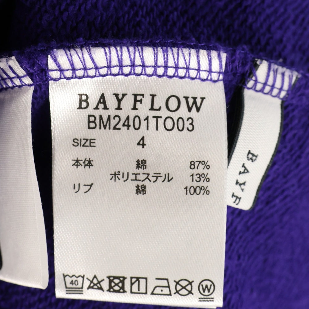 BAYFLOW(ベイフロー) NBA Lakers Logo レイカーズ ロゴプリント プルオーバーパーカー スウェット パープル