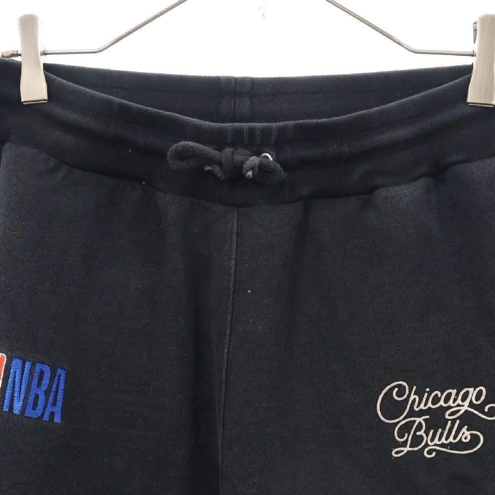 BAYFLOW(ベイフロー) NBA Chicago Bulls Logo シカゴブルズ ロゴ刺繍 スウェットパンツ ブラック