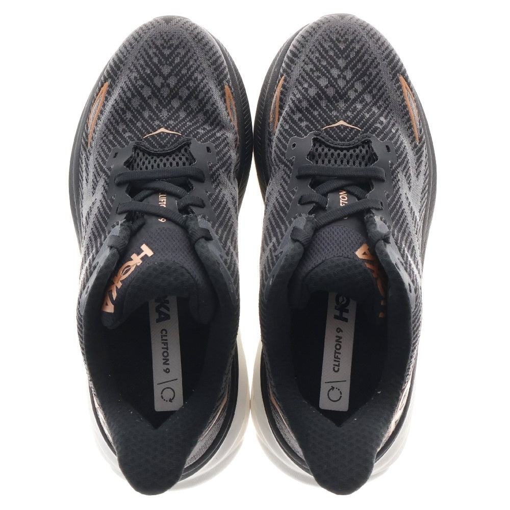 HOKA ONE ONE(ホカオネオネ) WMNS CLIFTON 9 ウィメンズ クリフトン ローカットスニーカー ブラック US6B/23.0cm 1127896