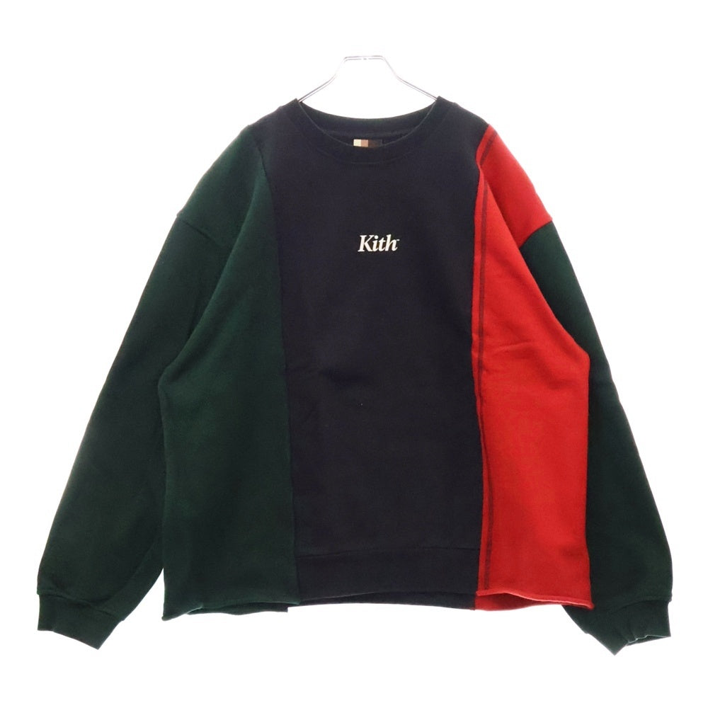 KITH(キス) 19AW Reverse Paneled Crewneck リバースパネル クルーネック スウェット トレーナー マルチカラー