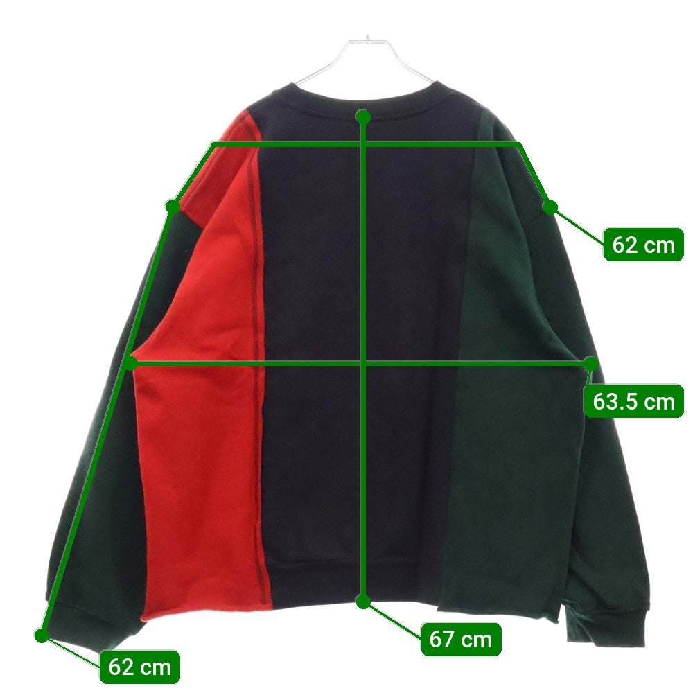 KITH(キス) 19AW Reverse Paneled Crewneck リバースパネル クルーネック スウェット トレーナー マルチカラー