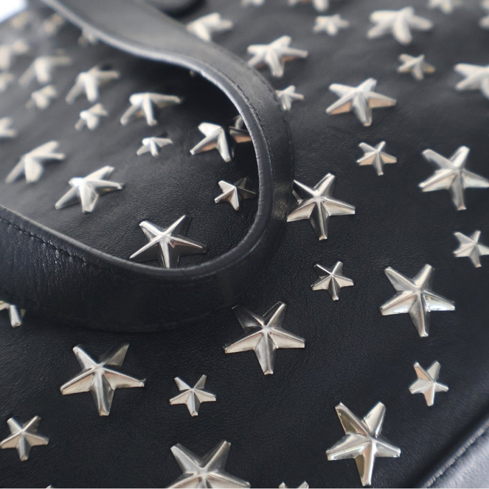 JIMMY CHOO(ジミーチュウ) スタースタッズ ハンドバッグ レザー ブラック