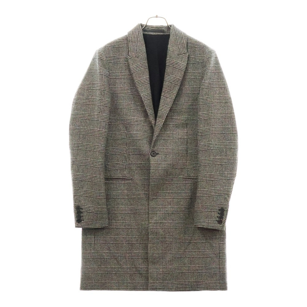 ALLSAINTS(オールセインツ) DENVER COAT チェック柄 1ボタン ロングコート グレー MC027P