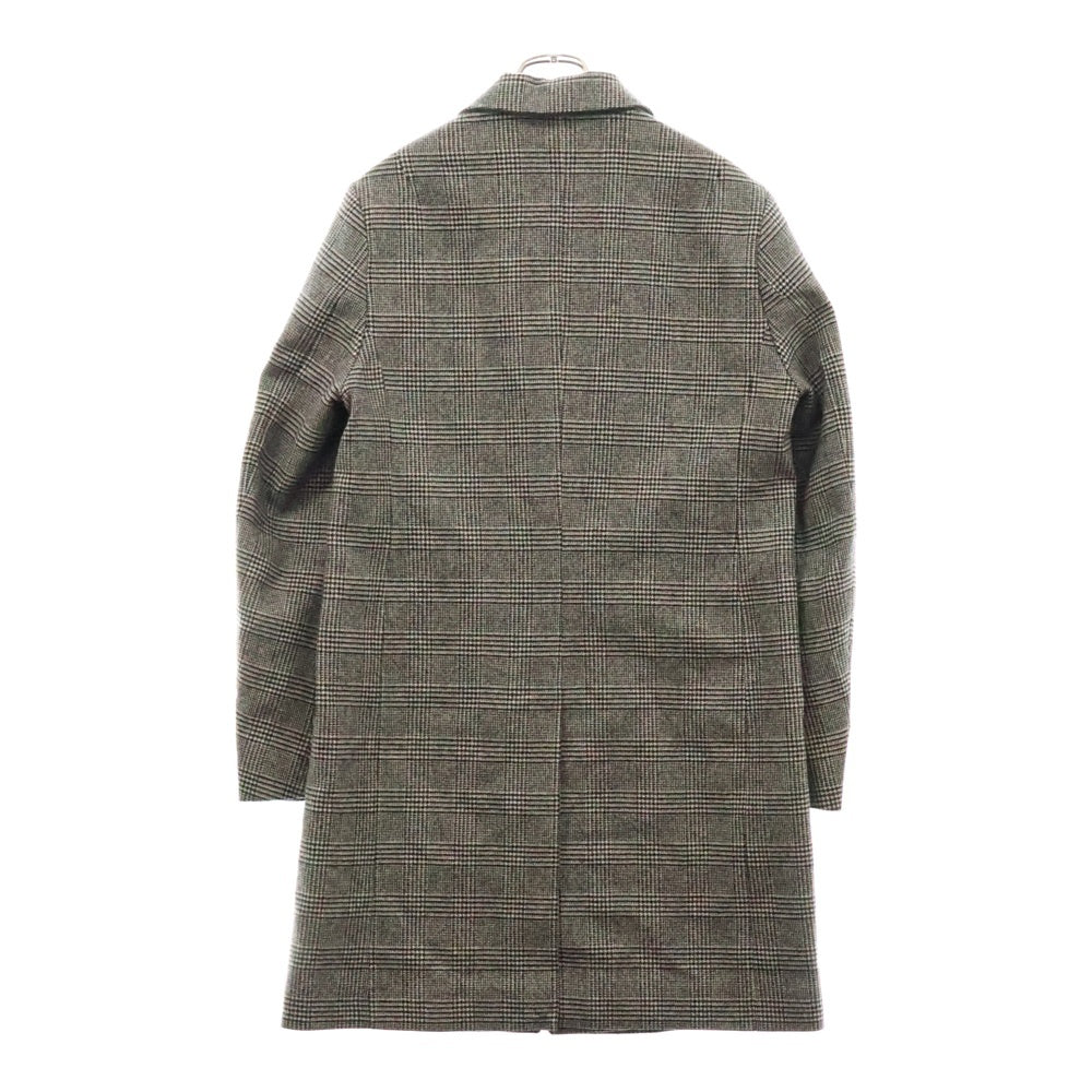 ALLSAINTS(オールセインツ) DENVER COAT チェック柄 1ボタン ロングコート グレー MC027P