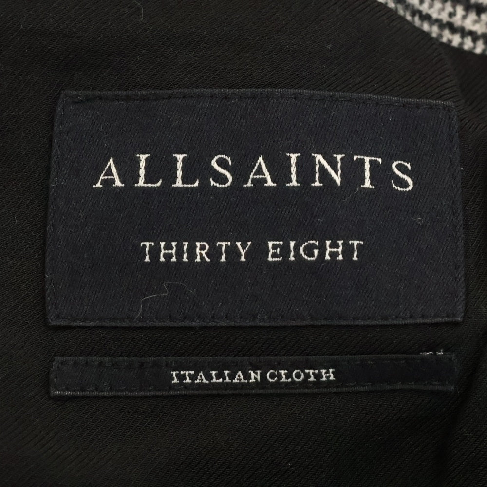 ALLSAINTS(オールセインツ) DENVER COAT チェック柄 1ボタン ロングコート グレー MC027P