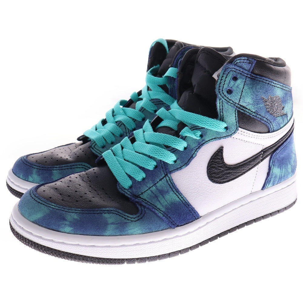 NIKE(ナイキ) WMNS AIR JORDAN 1 HIGH OG Tie-Dye ウィメンズ エアジョーダン1 タイダイ ハイカットスニーカー シューズ ブルー US7.5/24.5cm CD0461-100
