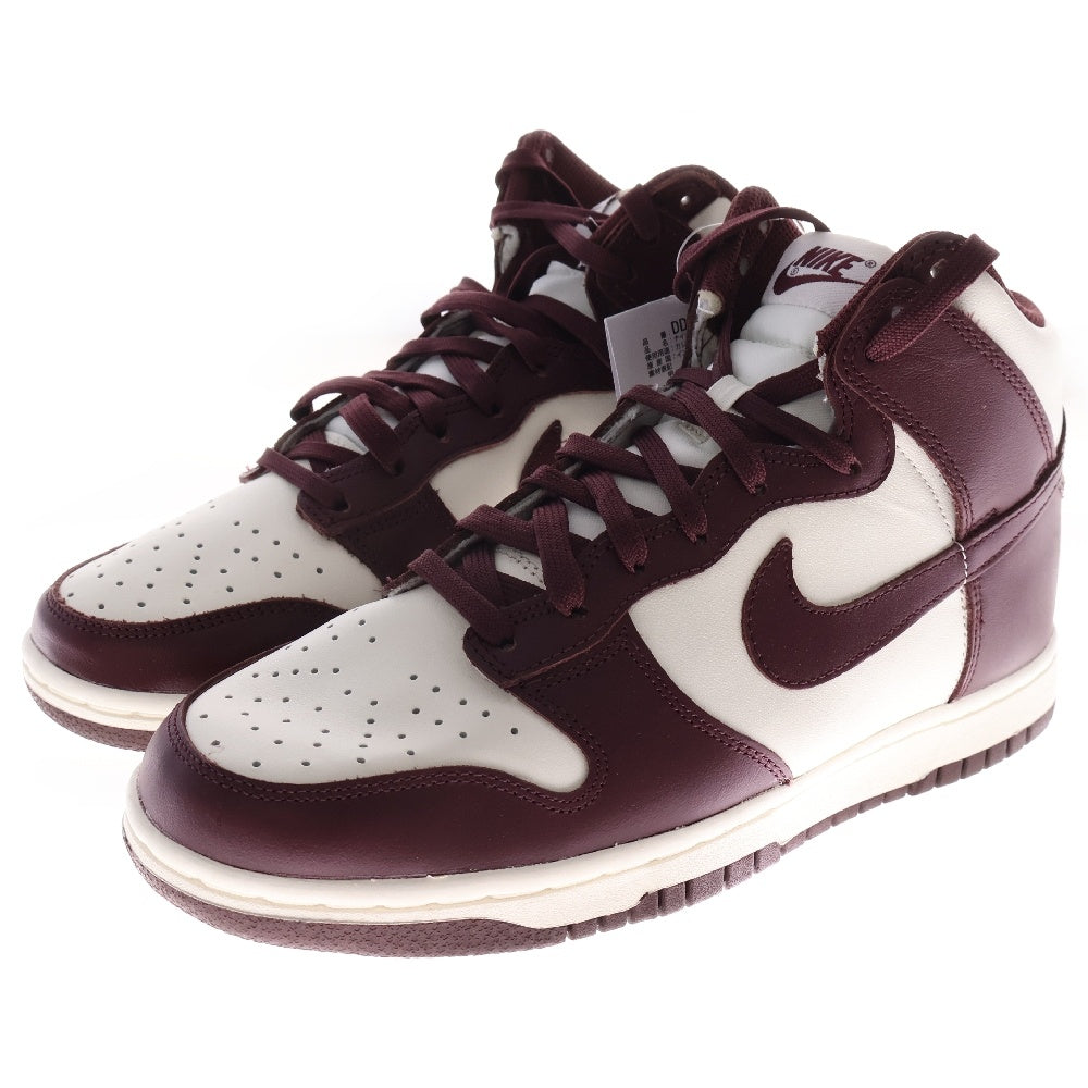 NIKE(ナイキ) WMNS DUNK HIGH Burgundy Crush ウィメンズ ダンクハイ バーガンディ/ホワイト US8/25cm DD1869-601
