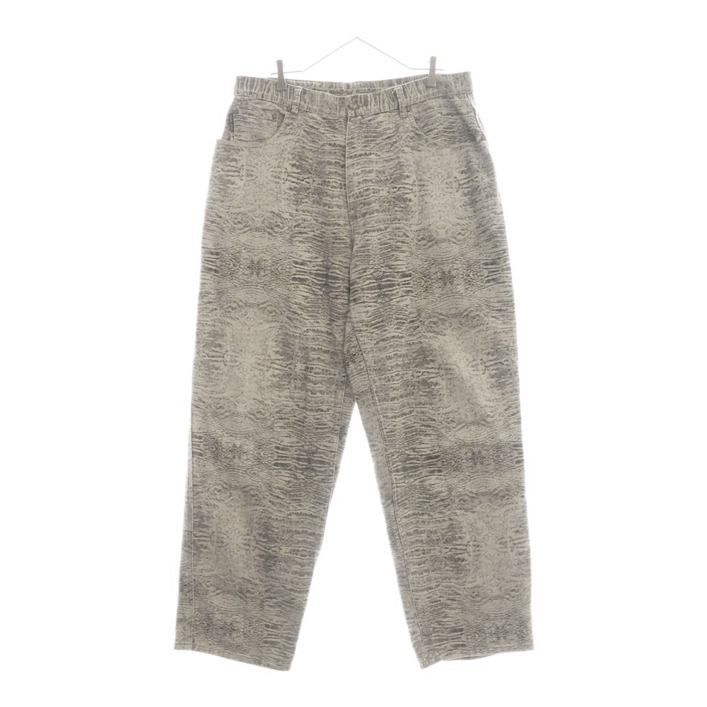 pelle pelle(ペレペレ) 00s Python Pattern Denim Pants パイソン柄 ジップフライ デニムパンツ グレー