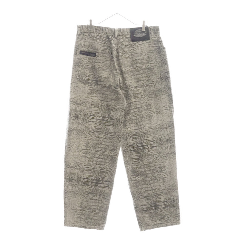 pelle pelle(ペレペレ) 00s Python Pattern Denim Pants パイソン柄 ジップフライ デニムパンツ グレー