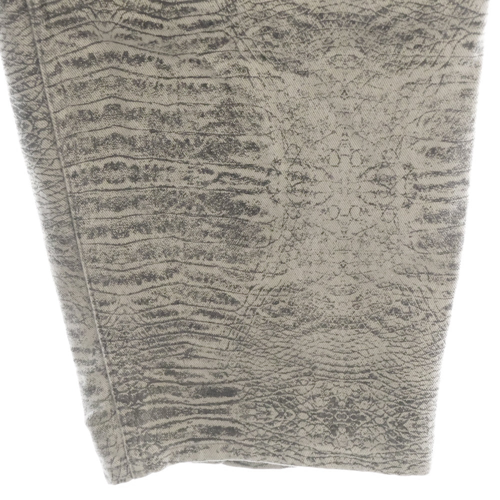 pelle pelle(ペレペレ) 00s Python Pattern Denim Pants パイソン柄 ジップフライ デニムパンツ グレー