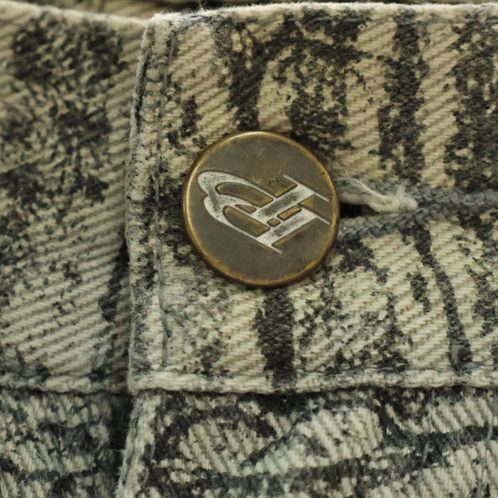 pelle pelle(ペレペレ) 00s Python Pattern Denim Pants パイソン柄 ジップフライ デニムパンツ グレー